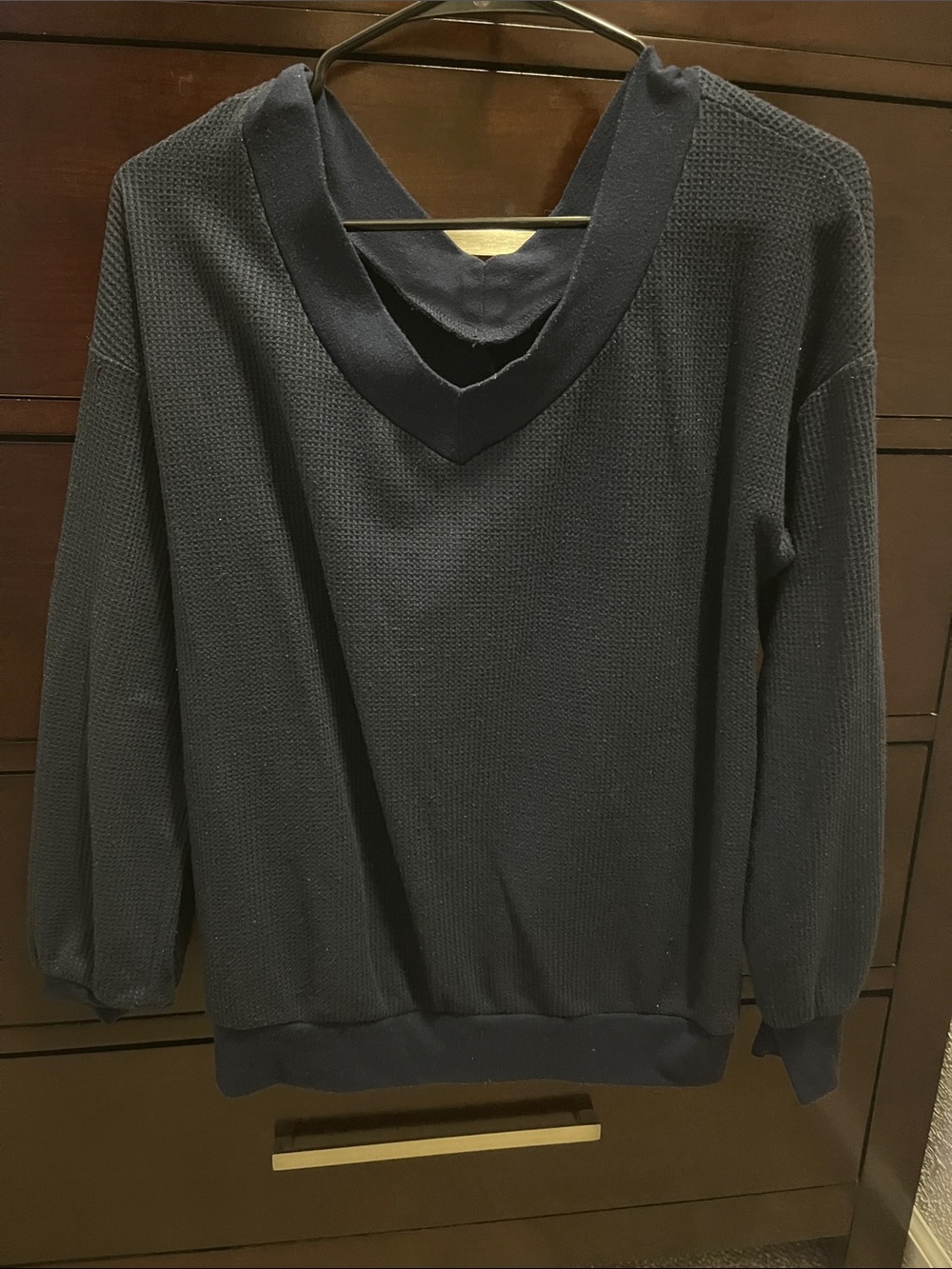 Classic Navy V-Neck Lightweight Sweater